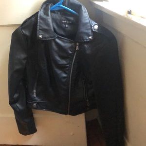 Black leather jacket